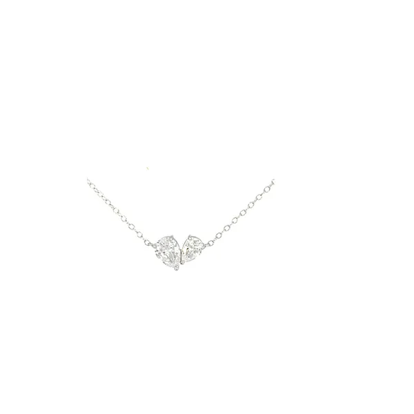 Sterling Silver Pendant with Pear Shaped Cubic Zirconiums Doland Jewelers, Inc. Dubuque, IA
