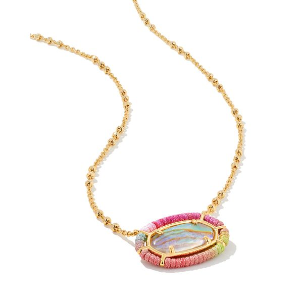 Elisa Yellow 14 Karat Gold Plated Pendant With Pastel Abalone Mix Doland Jewelers, Inc. Dubuque, IA