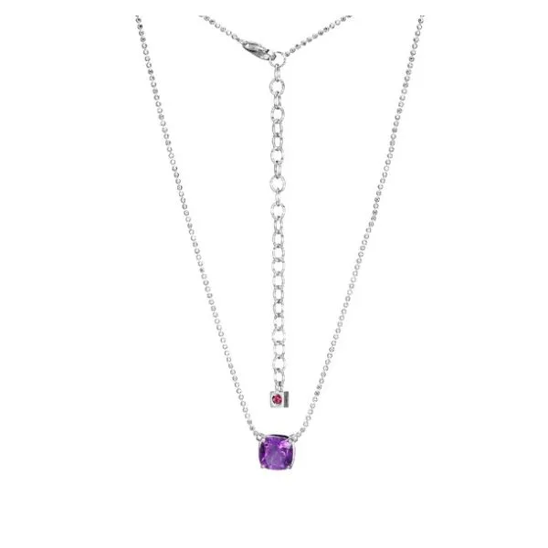 White Sterling Silver Solitaire "Marble" Pendant Doland Jewelers, Inc. Dubuque, IA