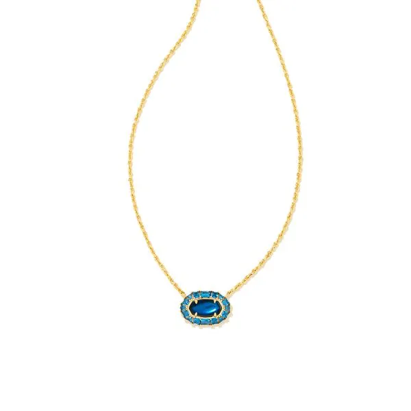 Elisa Crystal Frame Yellow Gold Plated Pendant Doland Jewelers, Inc. Dubuque, IA
