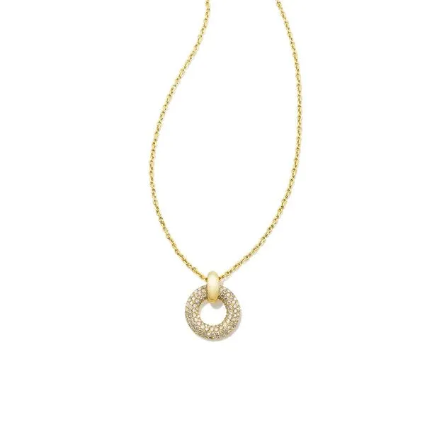 Mikki Pave Yellow 14 Karat Gold Plated Pendant Doland Jewelers, Inc. Dubuque, IA
