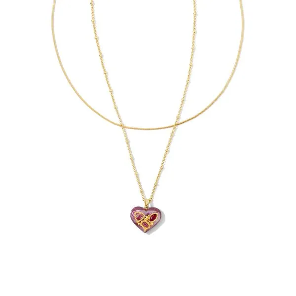 Kendra Scott Penny Yellow 14k Gold Plated Multi-Strand Heart Necklace Doland Jewelers, Inc. Dubuque, IA
