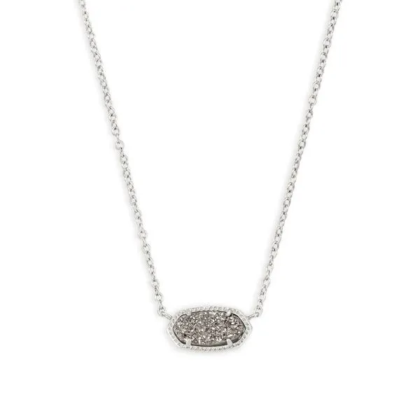 Kendra Scott Elisa 14 Karat White Rhodium Plated Signature Pendant Doland Jewelers, Inc. Dubuque, IA
