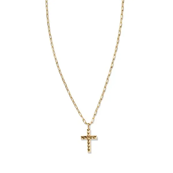 Jada Yellow 14 Karat Gold Plated Cross Pendant Doland Jewelers, Inc. Dubuque, IA
