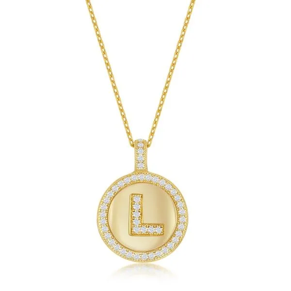 Yellow Sterling Silver Initials "L" Pendant Doland Jewelers, Inc. Dubuque, IA