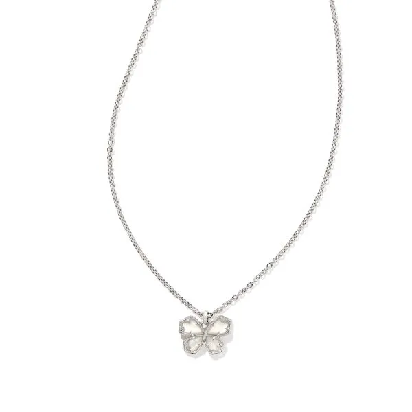 Kendra Scott Mae Butterfly White Rhodium Plated Pendant Doland Jewelers, Inc. Dubuque, IA