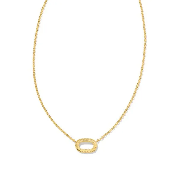 Kendra Scott Elisa Ridge Open 14K  Yellow Gold Plated Pendant Doland Jewelers, Inc. Dubuque, IA