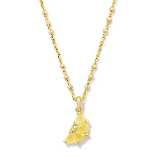 Kendra Scott Lemon Short 14K Yellow Gold Plated Pendant Doland Jewelers, Inc. Dubuque, IA
