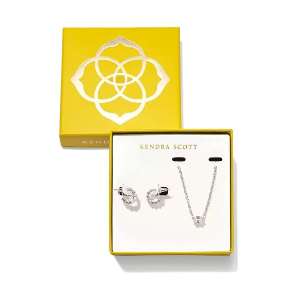 Cailin Gift Set White Rhodium Plated Pendant Doland Jewelers, Inc. Dubuque, IA