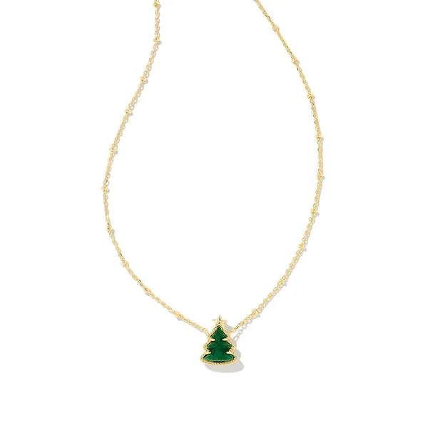 Holiday Tree Yellow 14 Karat Gold Plated Pendant Doland Jewelers, Inc. Dubuque, IA