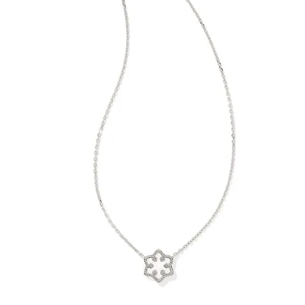 Snowflake White Rhodium Plated Pendant Doland Jewelers, Inc. Dubuque, IA