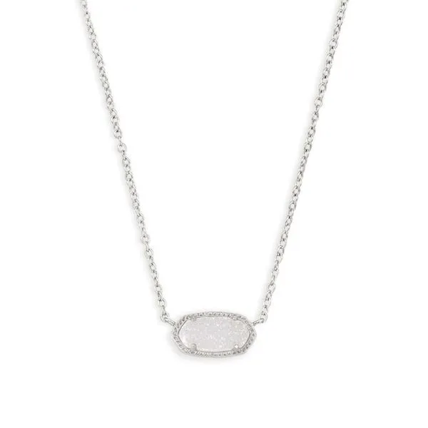 Elisa White Rhodium Plated Signature Pendant Doland Jewelers, Inc. Dubuque, IA