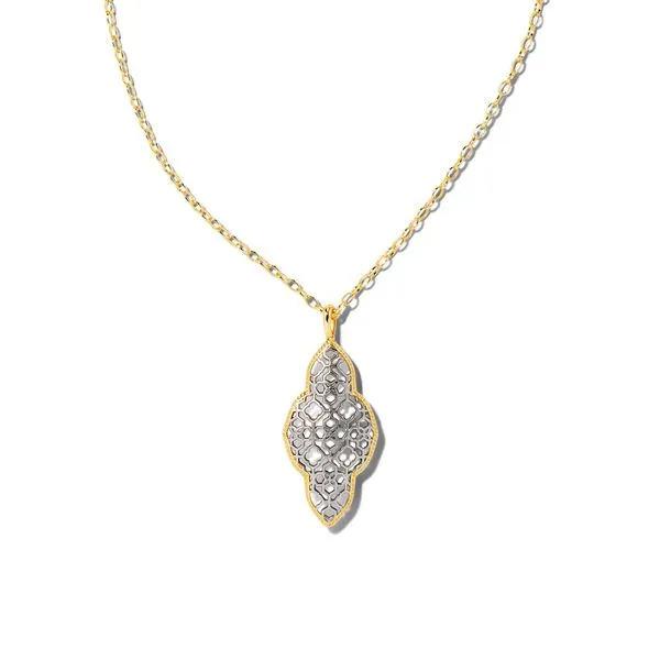 Abbie Two Tone Yellow14 Karat Gold Plated & White Rhodium Plated Pendant Doland Jewelers, Inc. Dubuque, IA