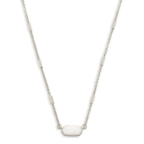 Fern 14 Karat White Rhodium Plated Signature Pendant Necklace Doland Jewelers, Inc. Dubuque, IA