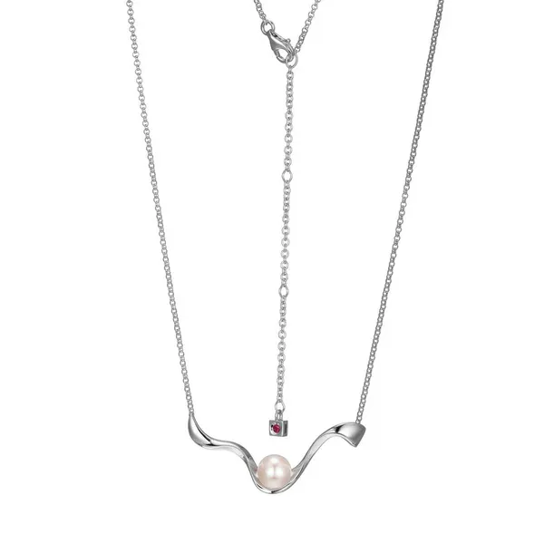 White Sterling Silver "Luna 2.0" Pendant With Freshwater Pearl Doland Jewelers, Inc. Dubuque, IA