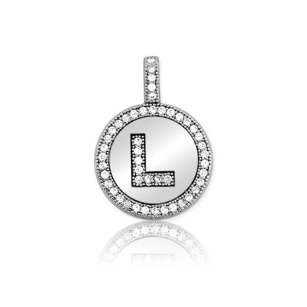 White Sterling Silver Initials "L" Pendant Doland Jewelers, Inc. Dubuque, IA