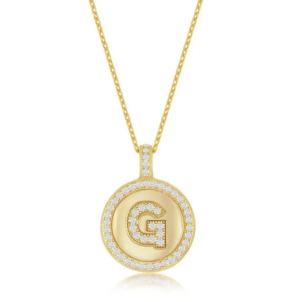 Yellow Sterling Silver Initials "G" Pendant Doland Jewelers, Inc. Dubuque, IA
