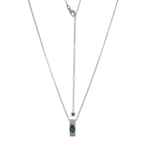 White Sterling Silver "Goddess" Pendant With London Blue Topaz Doland Jewelers, Inc. Dubuque, IA