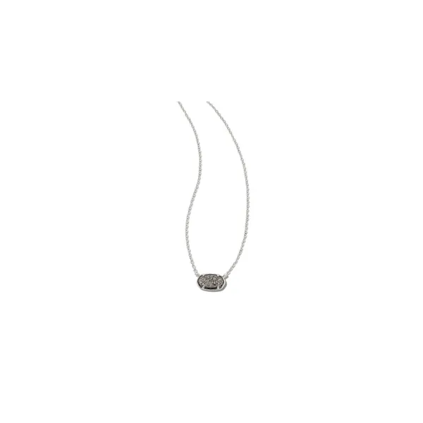 Grayson White Rhodium Plated Platinum Drusy Necklace Doland Jewelers, Inc. Dubuque, IA