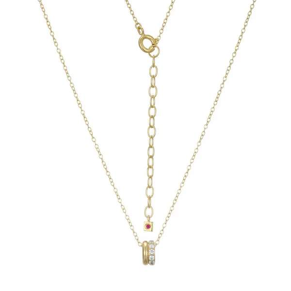 Yellow Gold Plated Sterling Silver "Goddess" Pendant With CZ Doland Jewelers, Inc. Dubuque, IA