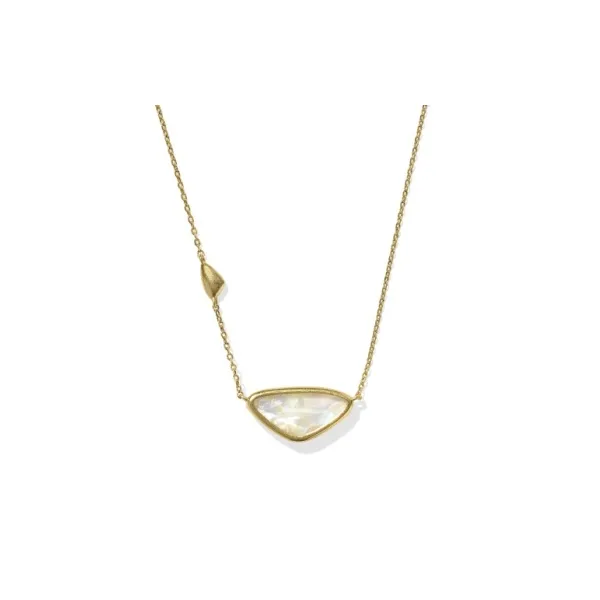 Margot Yellow 14k Gold Plated Necklace With Gold Iridesce...