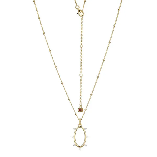 Yellow Gold Plated Sterling Silver Elle "Spike" Pendant With Cubic Zirconium Doland Jewelers, Inc. Dubuque, IA
