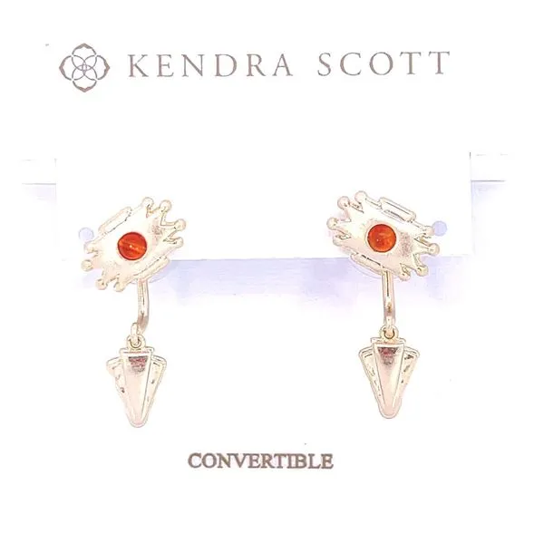 Shiva Ear Jacket Orange Banded Agate Yellow Sterling Silver Jacket Earrings Doland Jewelers, Inc. Dubuque, IA
