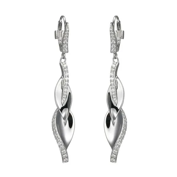 White Sterling Silver Drop Earrings Doland Jewelers, Inc. Dubuque, IA