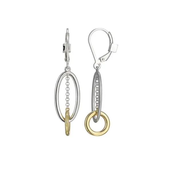 Two Tone Elle "Circadia" Drop Earrings Doland Jewelers, Inc. Dubuque, IA