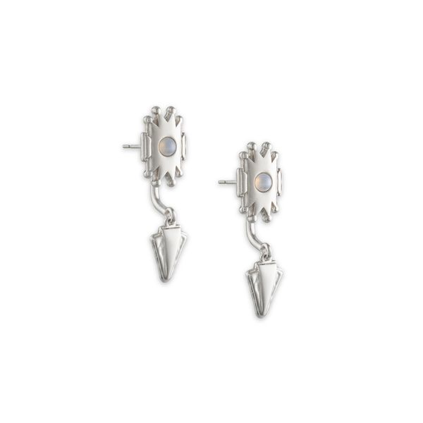 Shiva White Rhodium Plated Jacket Earrings Doland Jewelers, Inc. Dubuque, IA