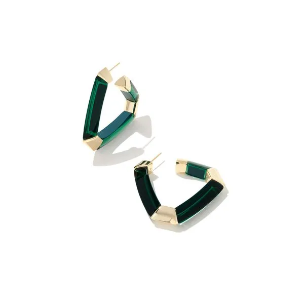 Arden Statement Yellow Gold Plated Large Hoop Earrings Doland Jewelers, Inc. Dubuque, IA