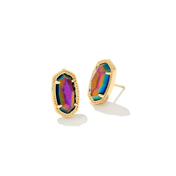 Ellie Yellow Gold Plated Stud Earrings Doland Jewelers, Inc. Dubuque, IA