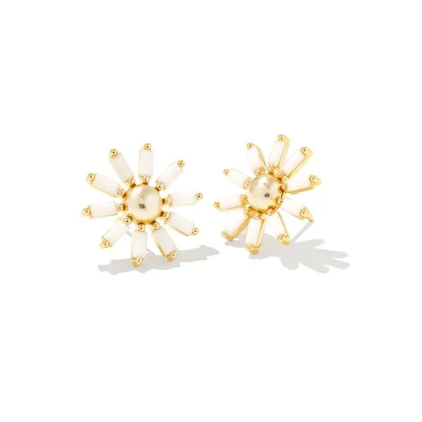 Madison Daisy Yellow 14 Karat Gold Plated Stud Earrings Doland Jewelers, Inc. Dubuque, IA