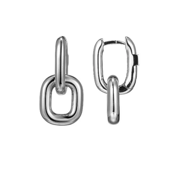 Square Hoop Drop Earrings Doland Jewelers, Inc. Dubuque, IA