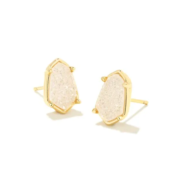 Alexandria Yellow Gold Plated Stud Earrings Doland Jewelers, Inc. Dubuque, IA