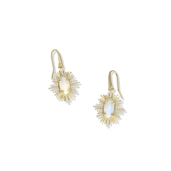 Grayson Sunburst Yellow 14 Karat Gold Plated Drop Earrings Doland Jewelers, Inc. Dubuque, IA