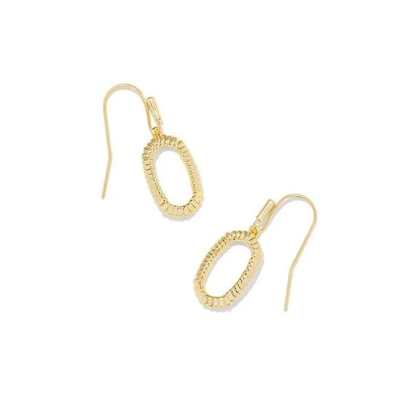 Kendra Scott Lee Ridge Open Frame 14K Yellow Gold Plated Dangle Earrings Doland Jewelers, Inc. Dubuque, IA