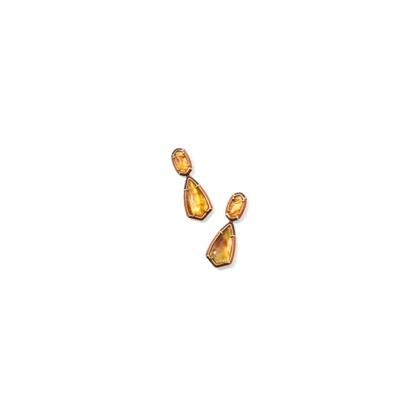 Camry 14k Yellow Gold Plated Enamel Frame Statement Earrings Doland Jewelers, Inc. Dubuque, IA