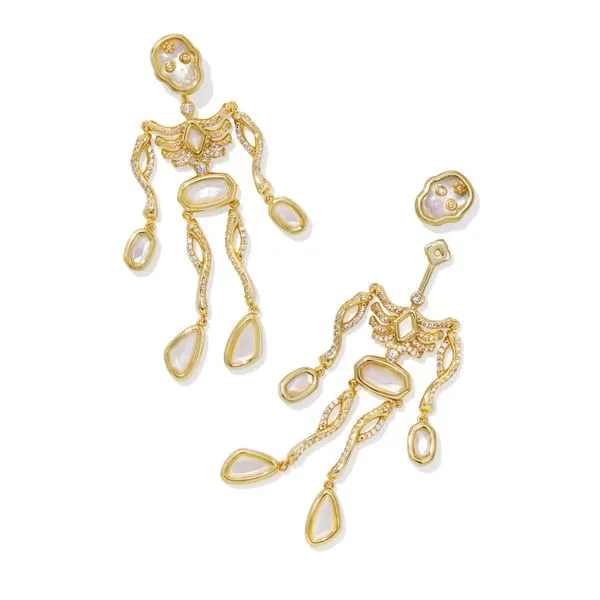 Skeleton Yellow Gold Plated Dangle Earrings Doland Jewelers, Inc. Dubuque, IA