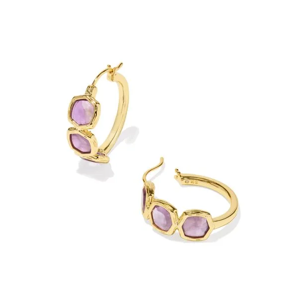 Maura Yellow Gold Plated Hoop Earrings Doland Jewelers, Inc. Dubuque, IA