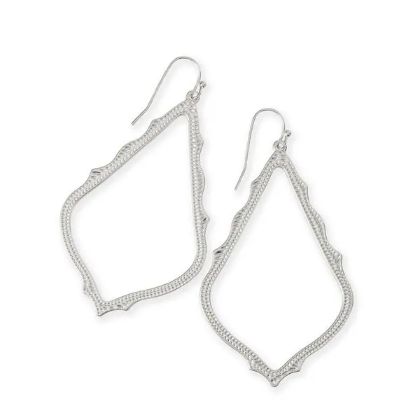 Sophee White Rhodium Plated Signature Large Drop Earrings Doland Jewelers, Inc. Dubuque, IA