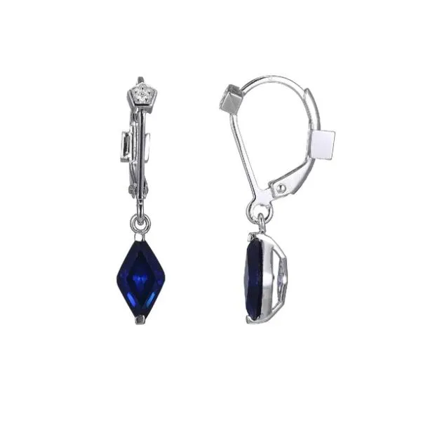 White Sterling Silver "Etoile" Leverback Earrings Doland Jewelers, Inc. Dubuque, IA