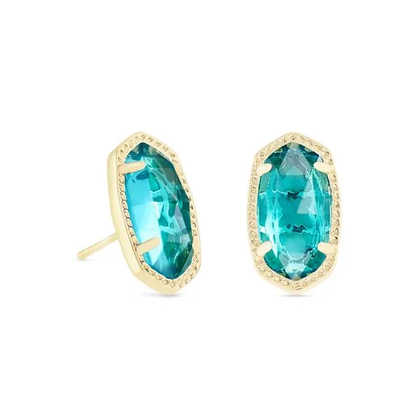 Ellie Yellow Gold Plated Stud Earrings Doland Jewelers, Inc. Dubuque, IA