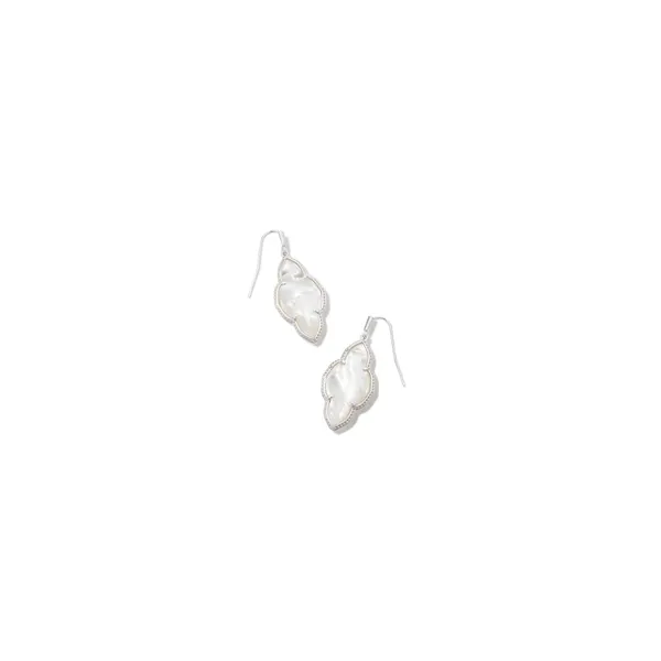 Abbie White Rhodium Plated Ivory Mother Of Pearl Drop Earrings Doland Jewelers, Inc. Dubuque, IA