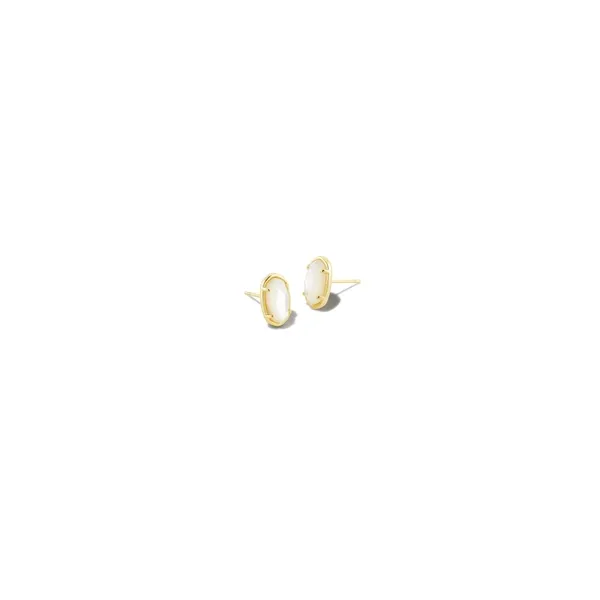 Grayson Yellow Gold Plated Ivory Mother Of Pearl Stud Earrings Doland Jewelers, Inc. Dubuque, IA