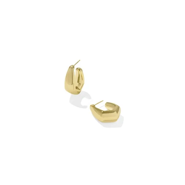 Kaia Yellow 14k Gold Plated Hoop Earrings Doland Jewelers, Inc. Dubuque, IA