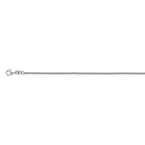 White Sterling Silver 1.7Mm Round Box Chain Length 18 Image 2 Doland Jewelers, Inc. Dubuque, IA