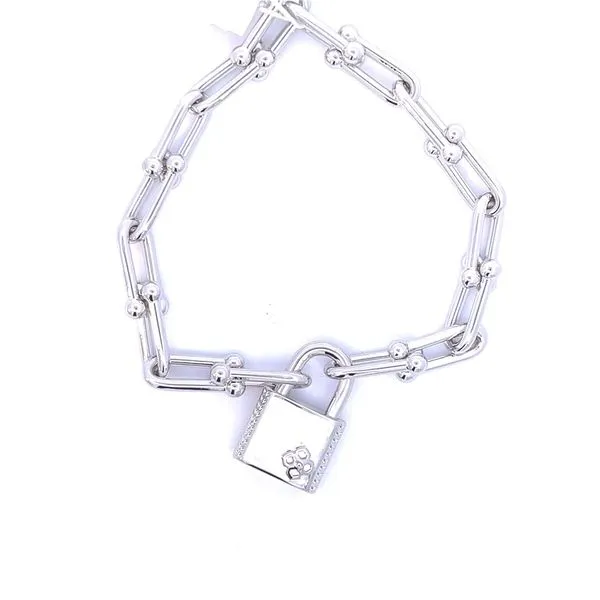 Jess Lock Chain Bracelet in White Doland Jewelers, Inc. Dubuque, IA