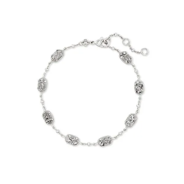 Emilie White Rhodium Plated Link Bracelet Doland Jewelers, Inc. Dubuque, IA