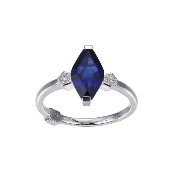 White Sterling Silver 3 Stone Ring Doland Jewelers, Inc. Dubuque, IA